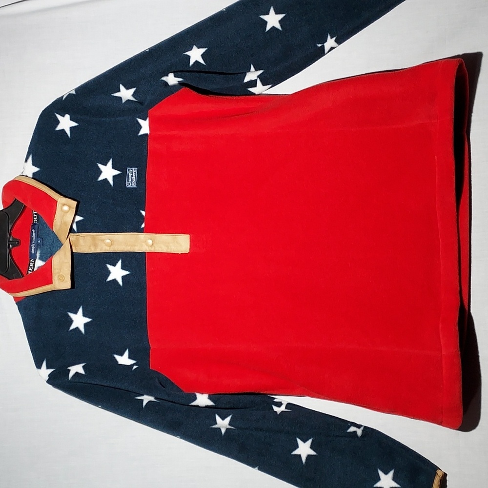 Simply Southern Americana fleece pullover men's size‎ large.